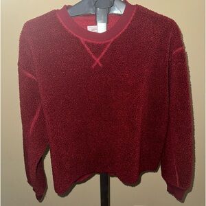 America Eagle Burgundy Sherpa Small Petite Like New